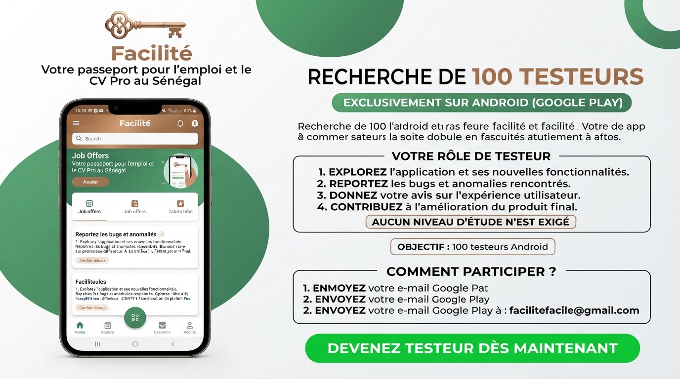 Testeur d'Application Android (100 Postes)