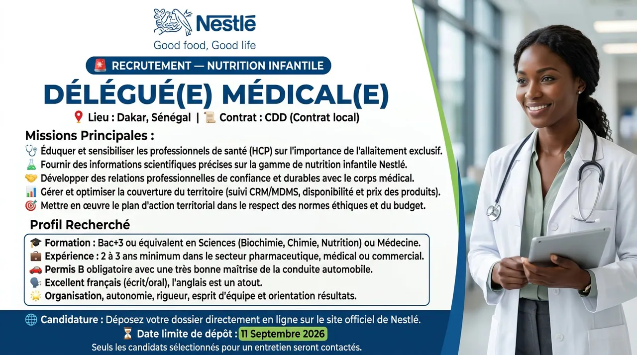Délégué(e) Médical(e) - Nutrition Infantile