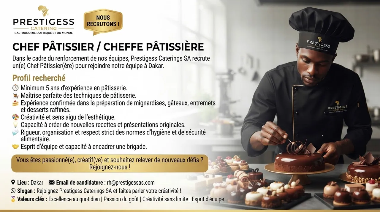 Chef Pâtissier / Cheffe Pâtissière